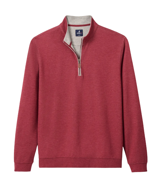 red quarter zip sweatshirt
